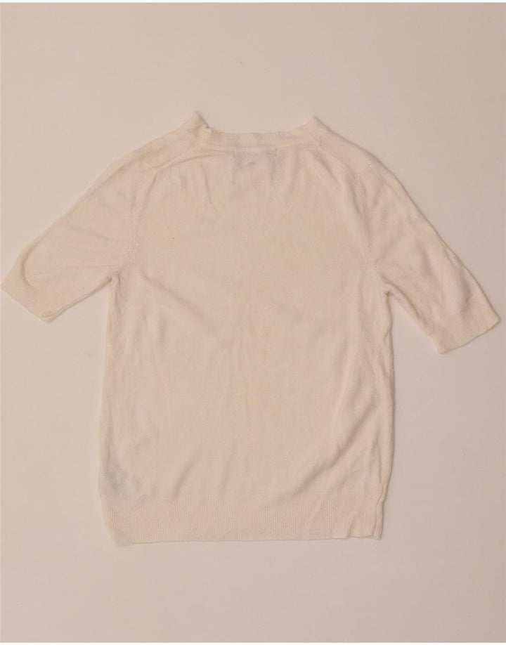 Marks & Spencer Damen-Pullover mit U-Boot-Ausschnitt, Größe S, gebrochenes Weiß