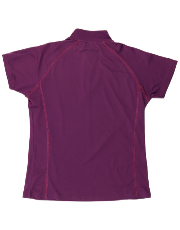 Mountain Warehouse Damen-T-Shirt mit Reißverschluss am Hals, UK 18, XL, Burgunderrot, Polyester