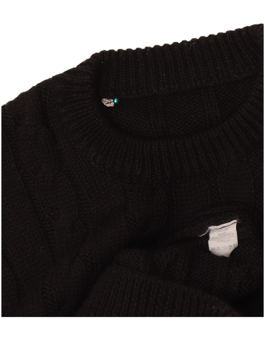 Vintage Damen Pulloverkleid IT 50 XL Schwarze Wolle