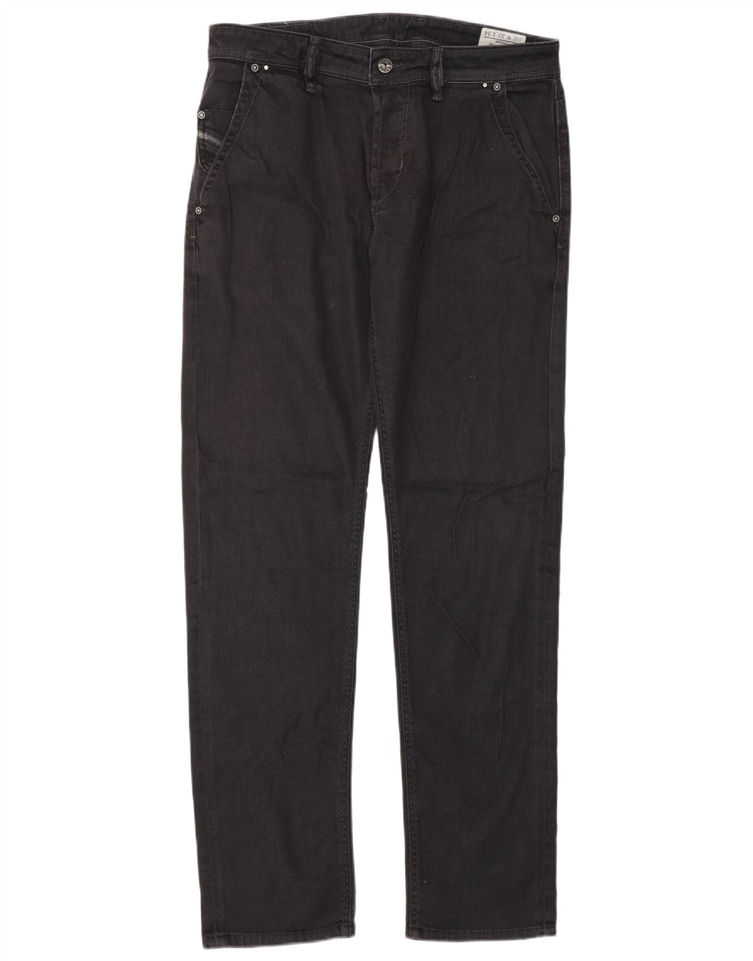 Diesel Herren Bhetto Stretch Straight Jeans W33 L34 Schwarze Baumwolle