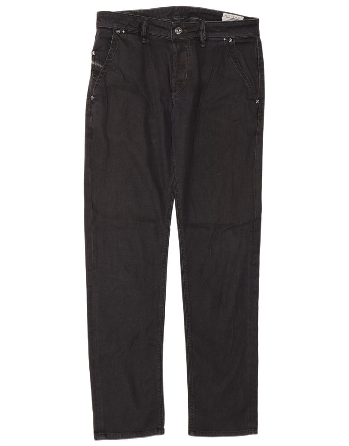 Diesel Herren Bhetto Stretch Straight Jeans W33 L34 Schwarze Baumwolle