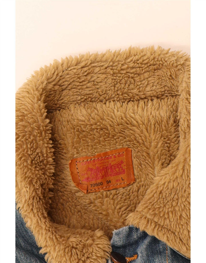 Levi's Herren 70500 Sherpa Jeansjacke UK 40 Large Blau