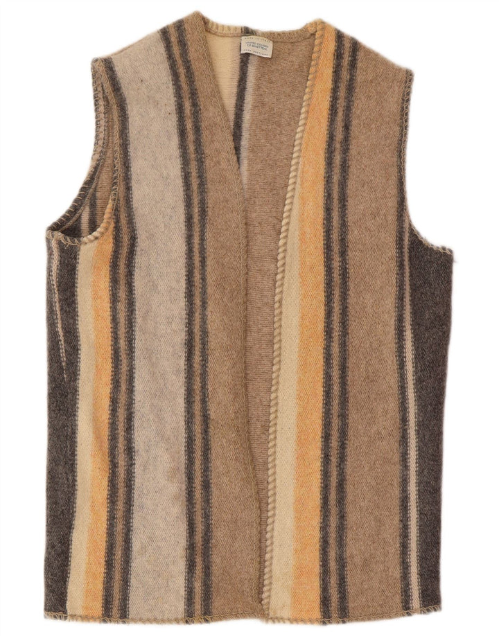 Benetton Damen-Cardigan, ärmellos, UK-Gr. 16, Größe L, mehrfarbig, Wolle