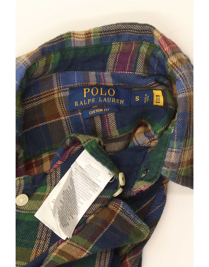 Polo Ralph Lauren Herren-Flanellhemd mit individueller Passform, kleines, mehrfarbiges Karomuster