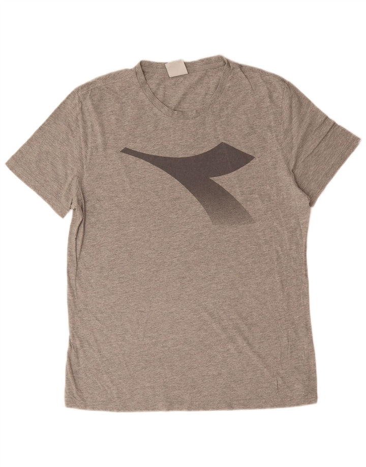 Diadora Herren T-Shirt mit Grafik, Größe L, Grau