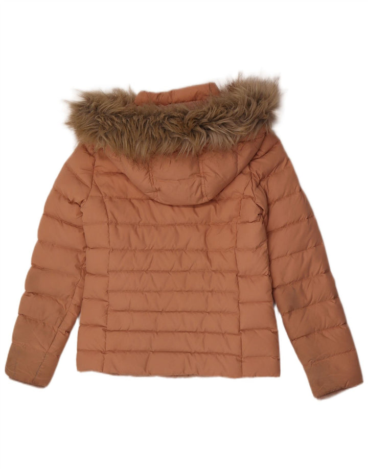 Tommy Hilfiger Damen-Jacke mit Kapuze, gepolstert, UK 10, Größe S, rosa, Polyester