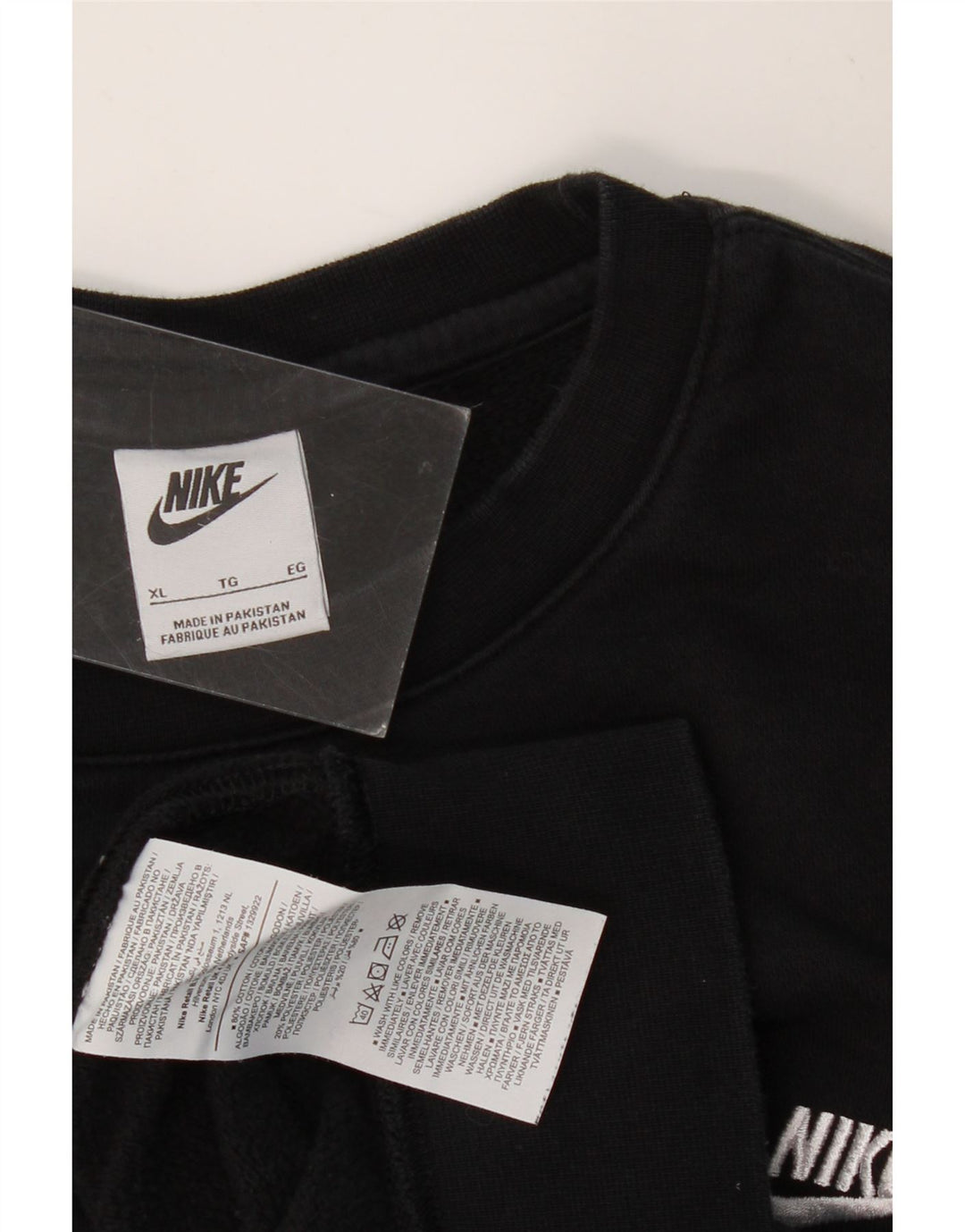 NIKE Herren Sweatshirt Pullover XL Schwarz Baumwolle