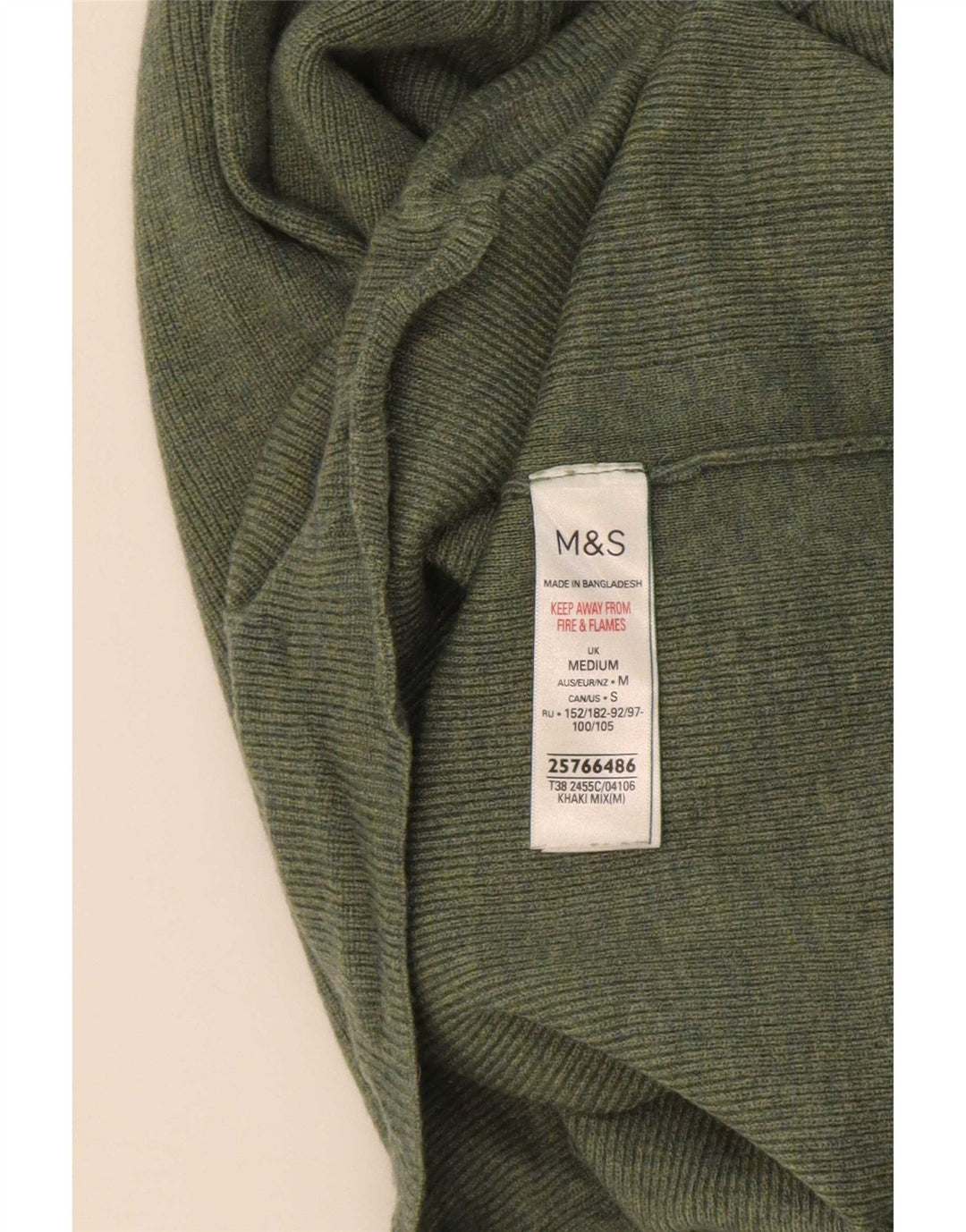 Marks & Spencer Rollkragenpullover für Damen, Gr. 14, Mittelgrün