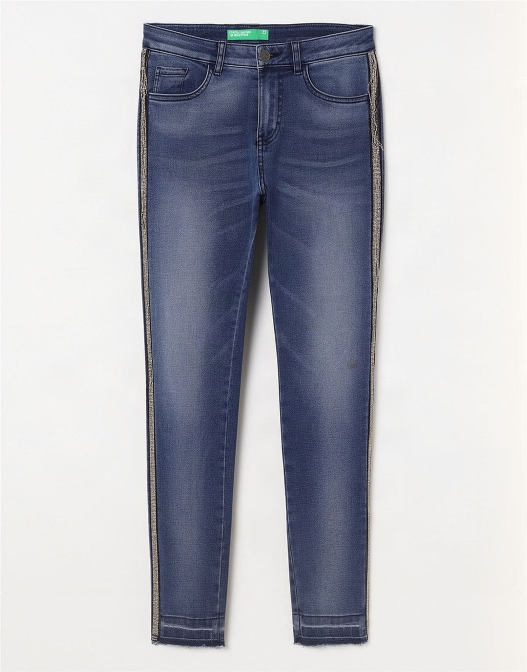 Benetton Damen Skinny Jeans W27 L27 Blau