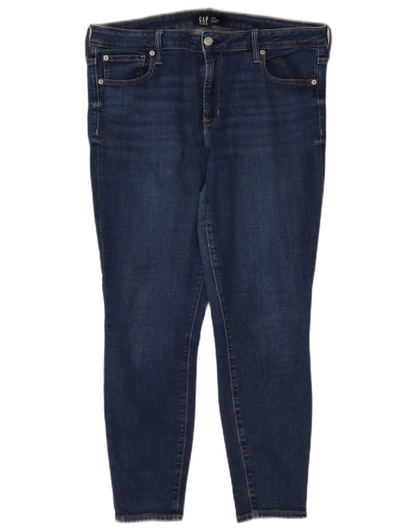 Gap Damen Skinny Jeans UK 16 Large W33 L27 Blaue Baumwolle