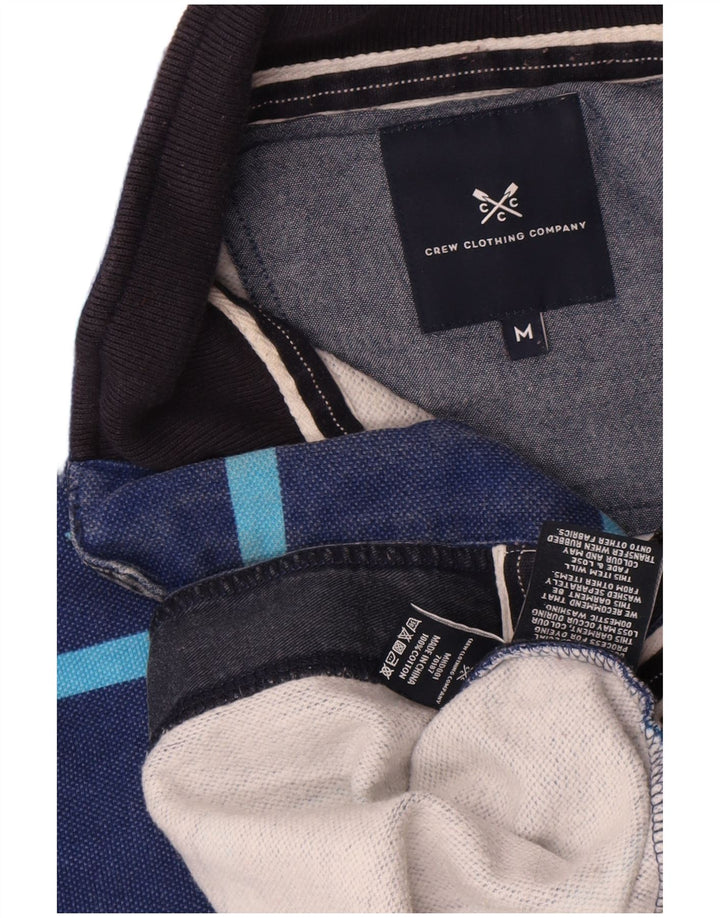 Crew Clothing Herren-Sweatshirt mit Reißverschluss am Hals, mittleres Marineblau gestreift