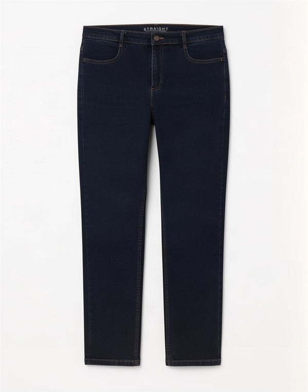 Marks & Spencer Damen Crop Straight Jeans UK 14 Large W30 L26 Marineblau