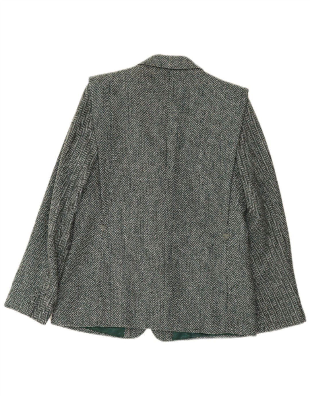 COUNTRY CASUAL Womens 2 Button Blazer Jacket UK 10 Small Green Herringbone