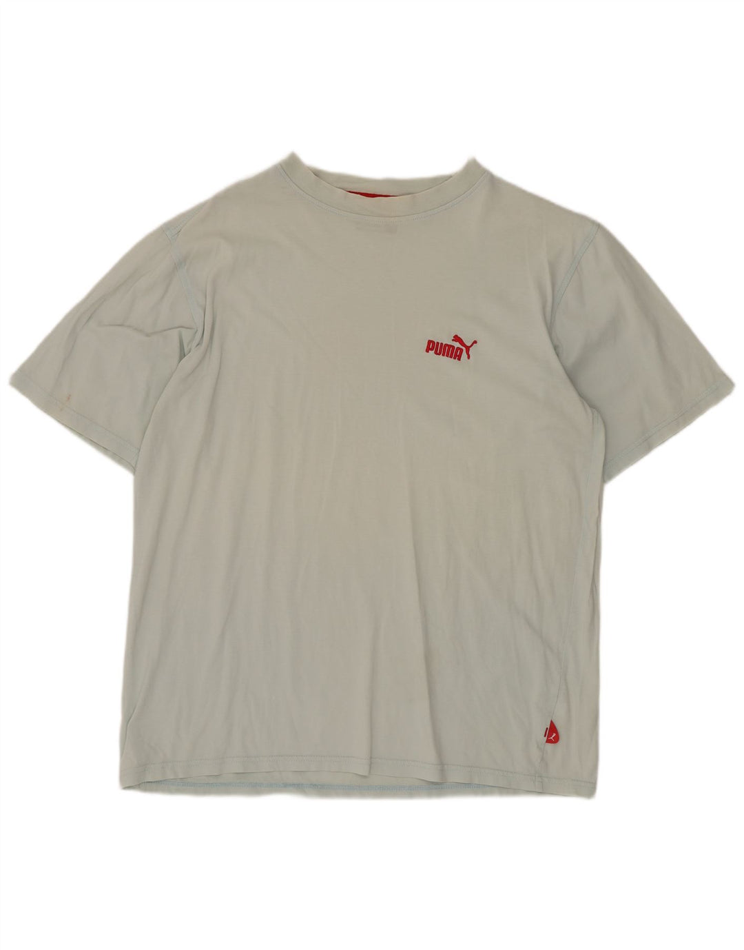 Puma Herren Kurzarm-T-Shirt mit normaler Passform, mittelblaue Baumwolle