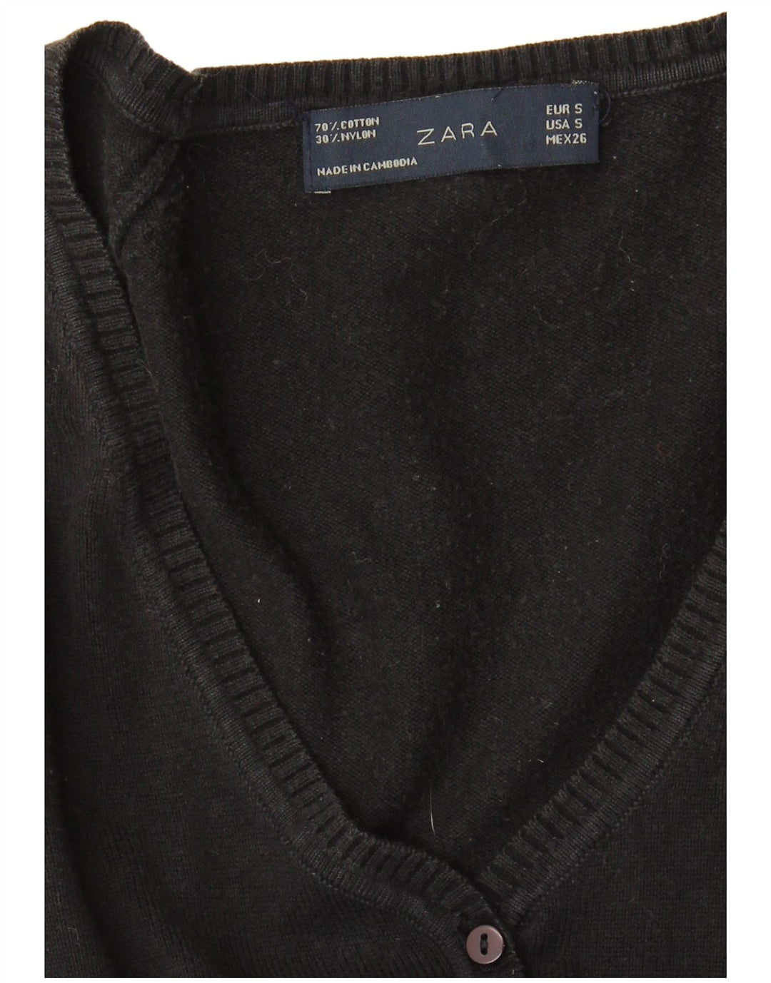 Zara Damen-Cardigan-Pullover UK 10 Small Schwarz