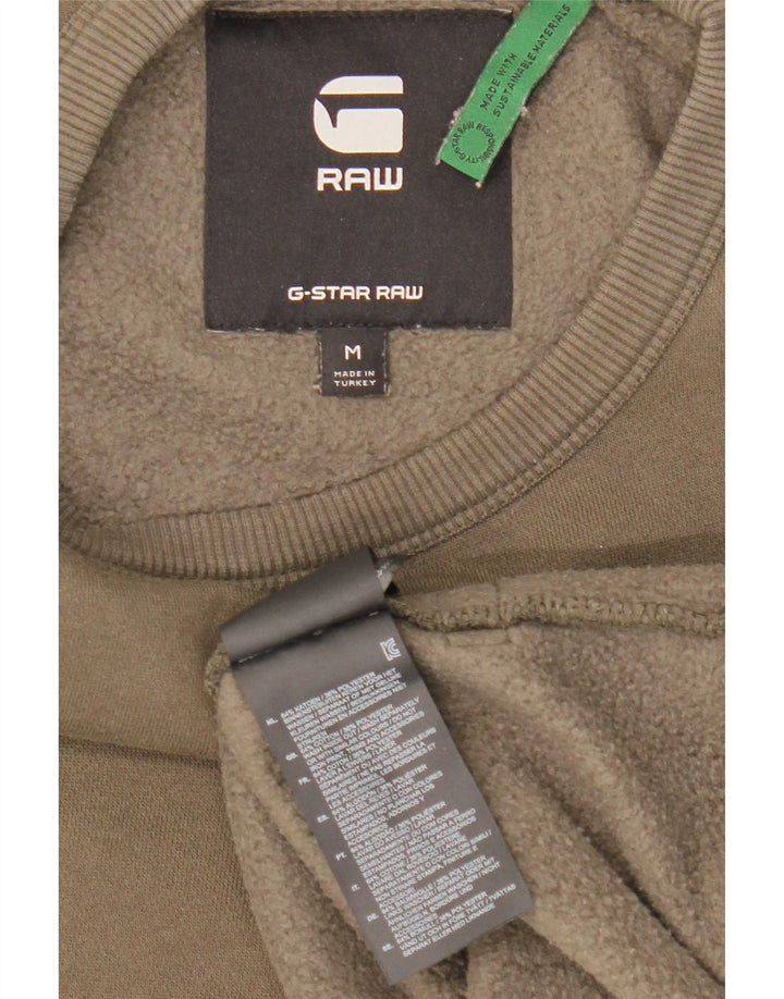G-Star Herren Grafik-Sweatshirt-Pullover aus mittlerer Khaki-Baumwolle