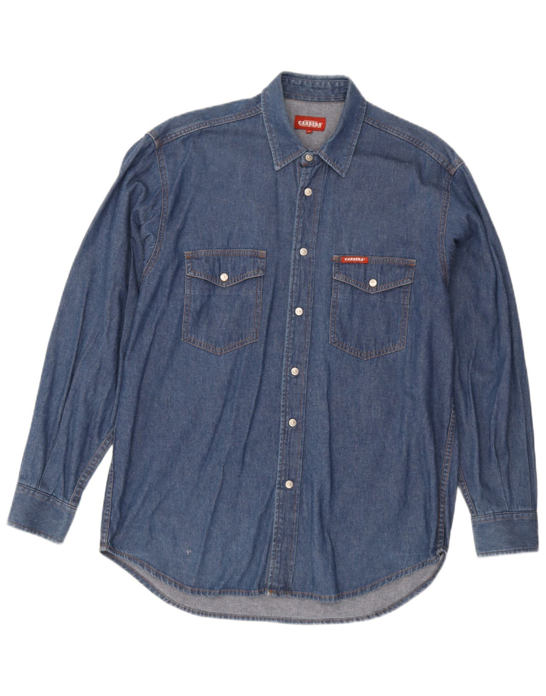 Carrera Herren-Jeanshemd aus mittelblauer Baumwolle