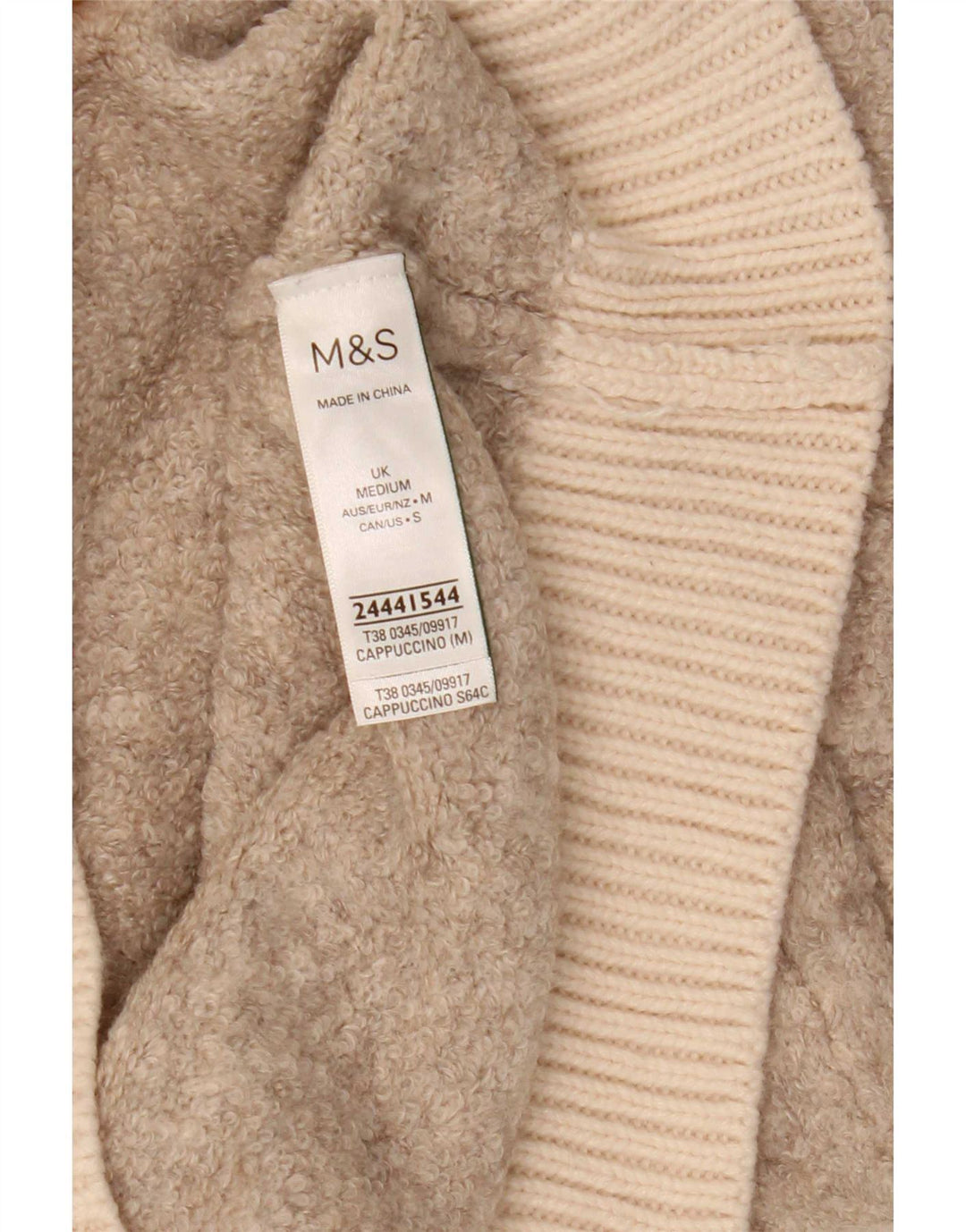 Marks & Spencer Rollkragenpullover für Damen, Gr. 14, Mittelbeige