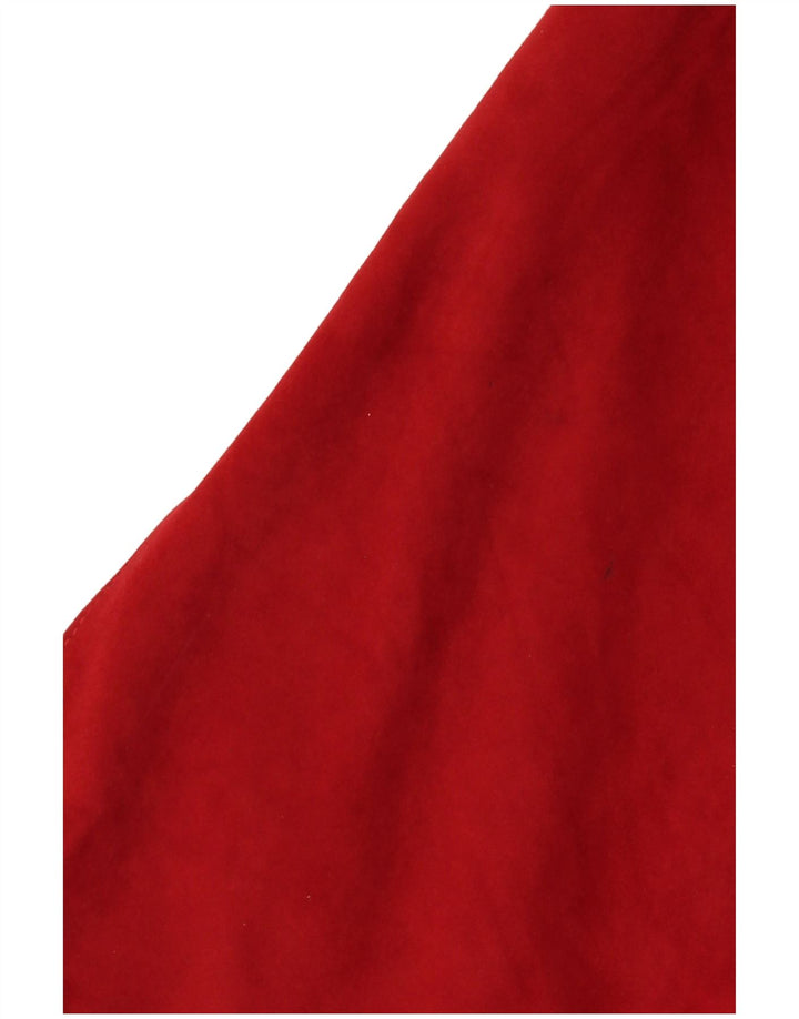 VINTAGE Damen Wildleder 2-teiliges Rockset UK 14 Medium W30 Rotes Leder