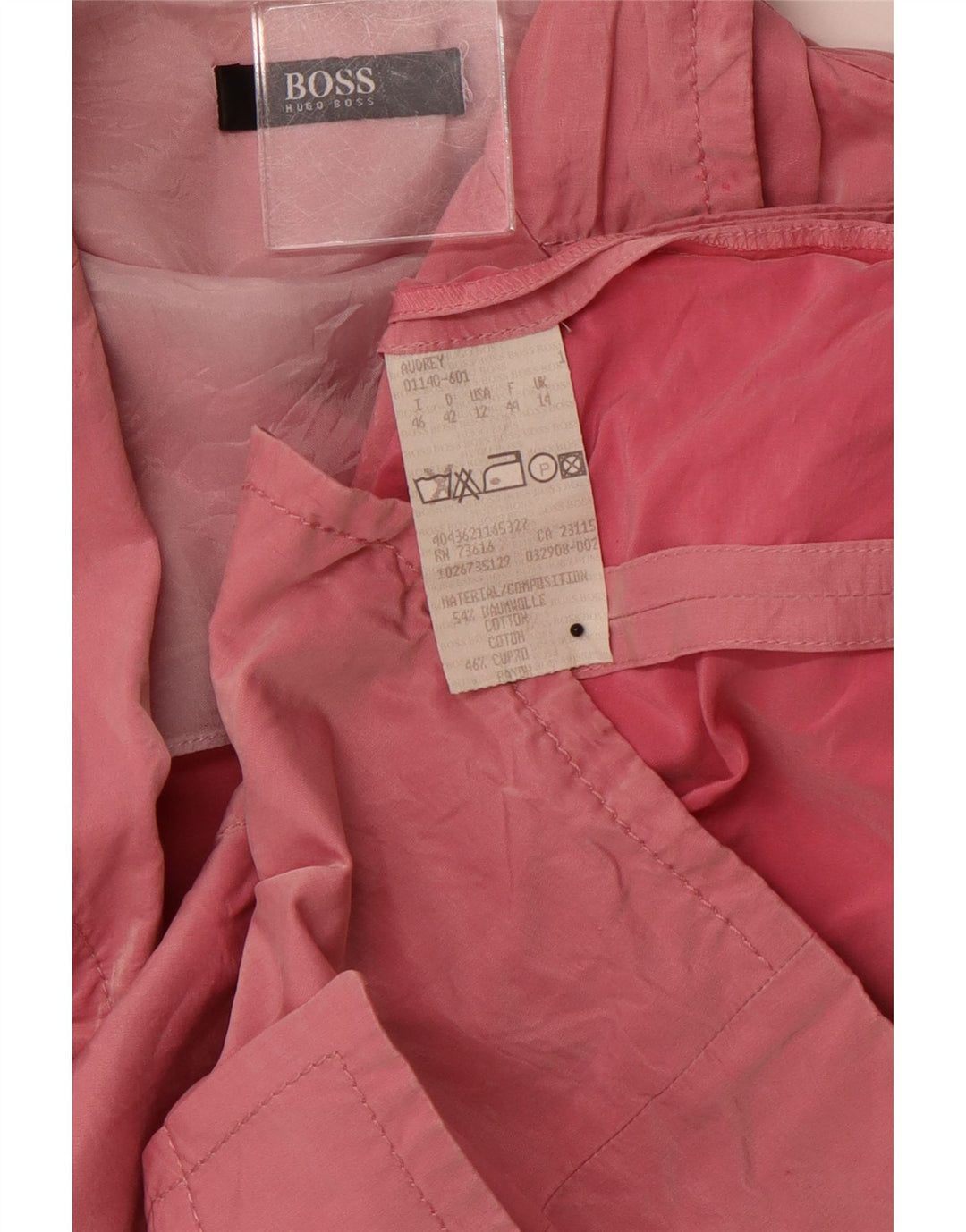 HUGO BOSS Damen-Blazer mit 3 Knöpfen, Gr. 14, Größe L, Rosa, Baumwolle