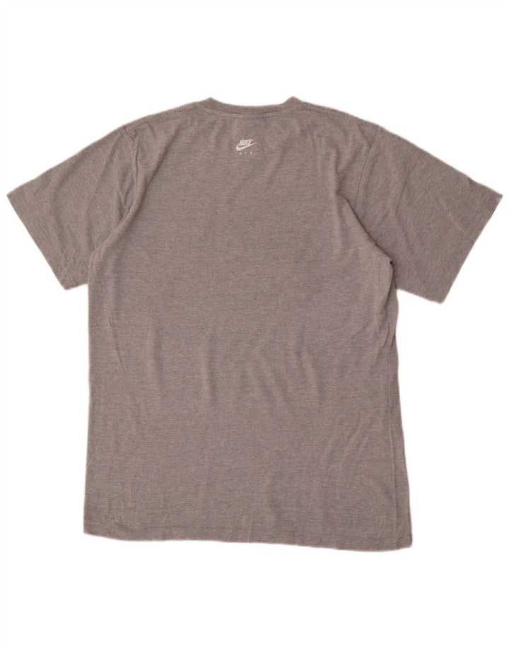 Nike Herren Grafik T-Shirt Top UK 39/41 Mittelgraue Baumwolle