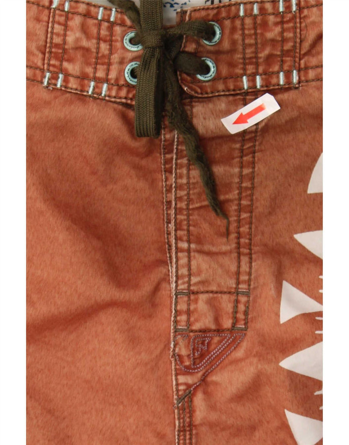 Quiksilver Herren-Badeshorts mit Grafik, mittelbraunes geometrisches Polyester