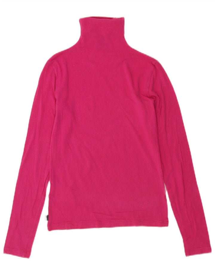 Nike Damen Top Langarm UK 8/10 Small Rosa Baumwolle