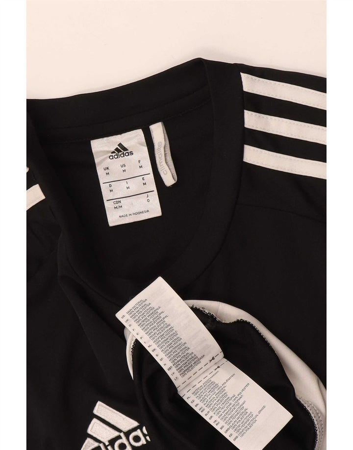 Adidas Herren Climalite T-Shirt Top Medium Schwarz Colourblock Polyester