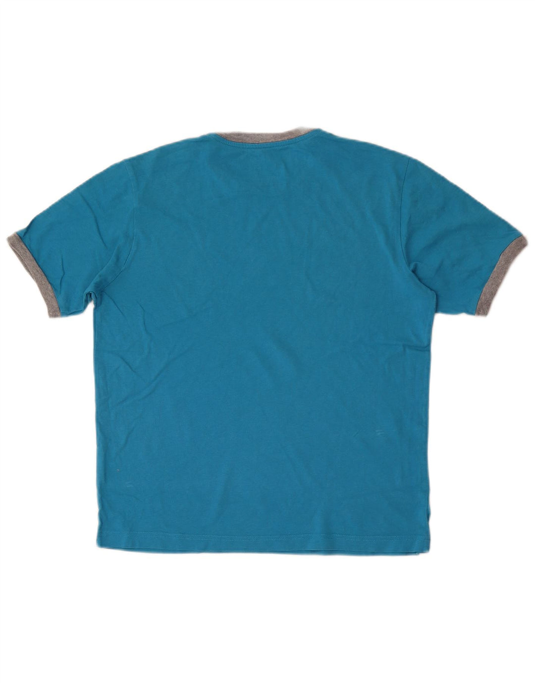 Champion Herren Grafik-T-Shirt-Oberteil aus mittelblauer Colourblock-Baumwolle