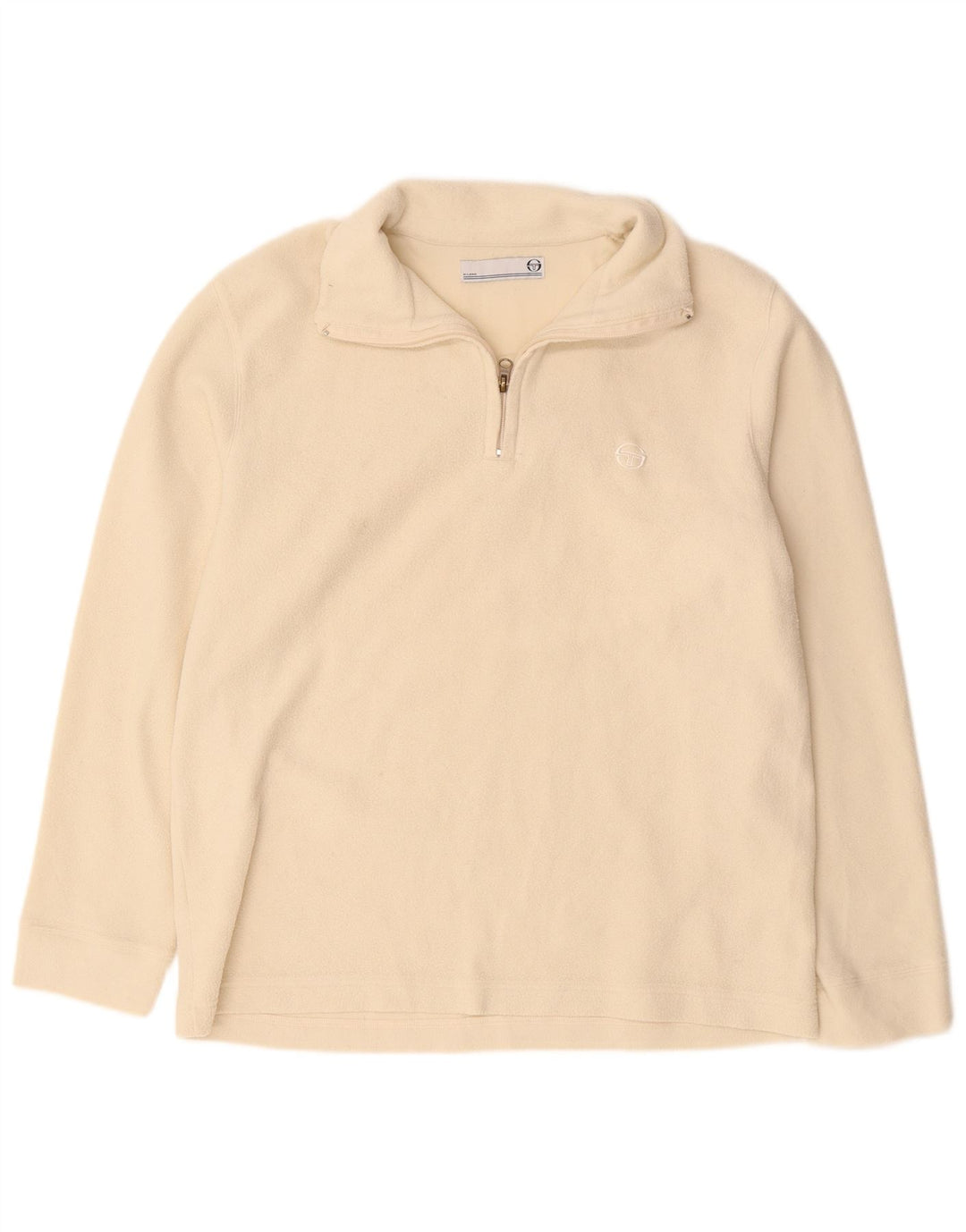 SERGIO TACCHINI Herren-Fleecepullover mit Reißverschluss am Hals, Größe L, Beige