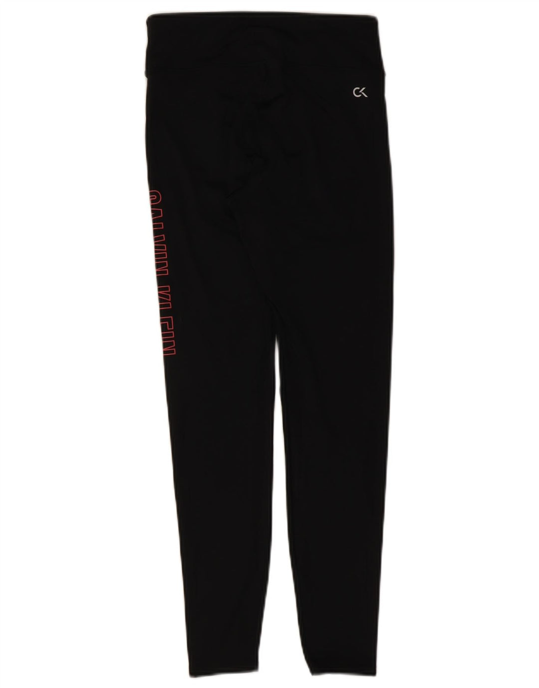 CALVIN KLEIN Womens Graphic Leggings UK 10 Small Black Polyamide