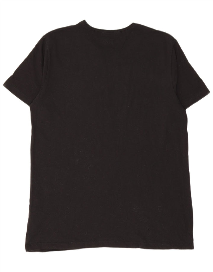 HUGO BOSS Herren T-Shirt Top Medium Schwarz Baumwolle