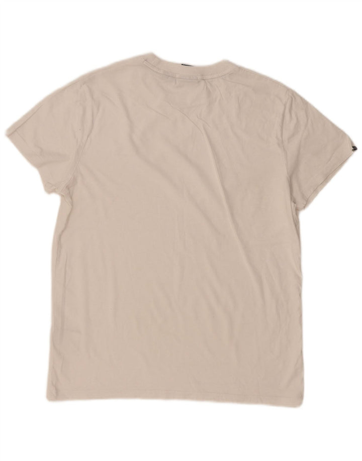 Superdry Herren T-Shirt-Oberteil aus mittelweißer Baumwolle
