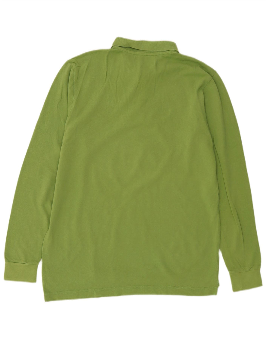 Kappa Herren-Langarm-Poloshirt aus mittelgrüner Baumwolle