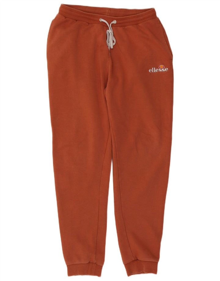 Ellesse Herren-Trainingshose, Jogginghose, Größe L, Orange, Baumwolle