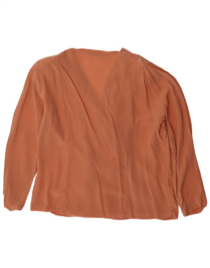 Marina Rinaldi Damen Hemdbluse Größe 23 Mittelorange Seide