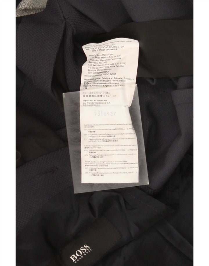 Hugo Boss Herren-Blazer mit 2 Knöpfen, EU 48, mittelmarineblaue Viskose