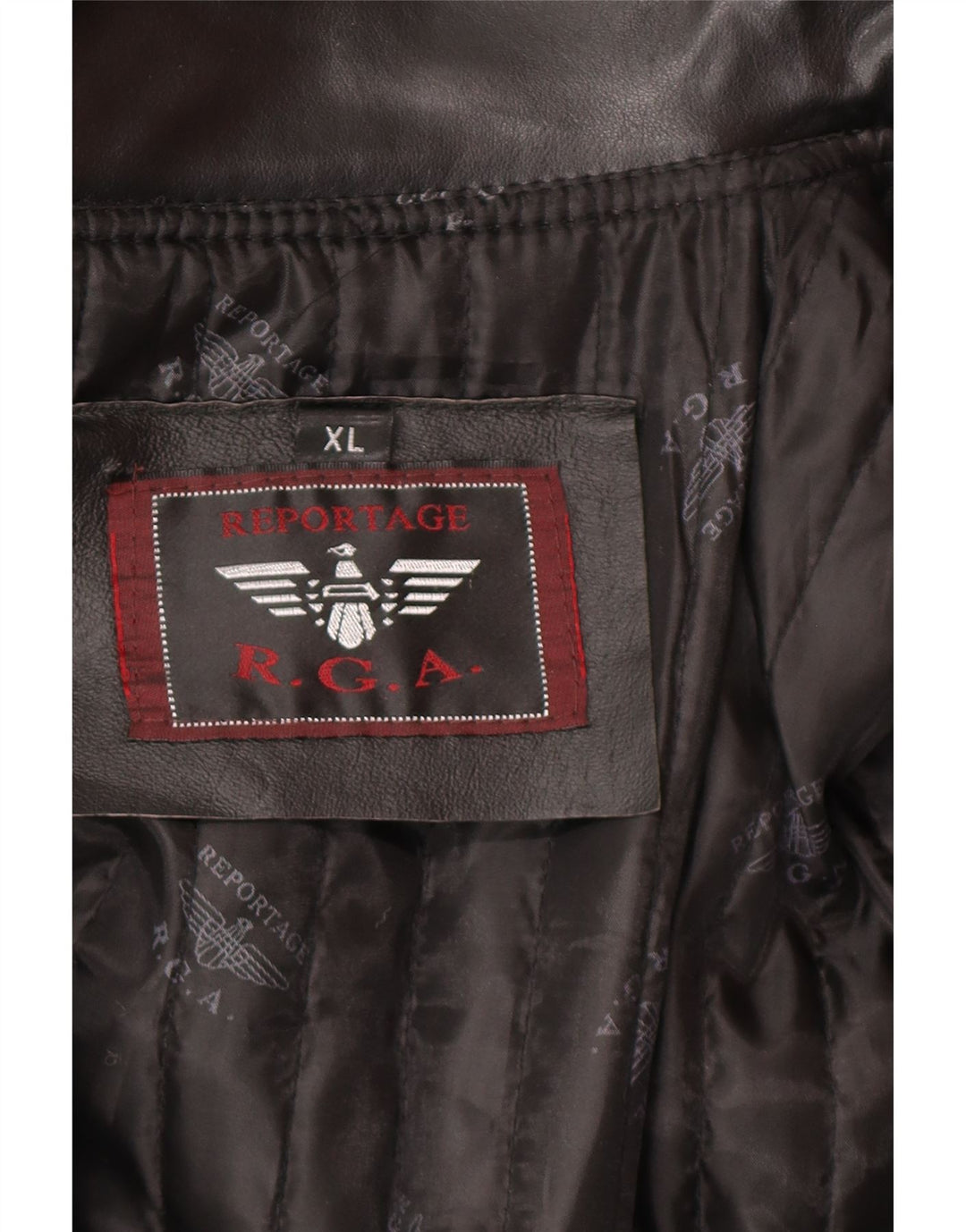 REPORTAGE Herren Ledermantel UK 42 XL Schwarz