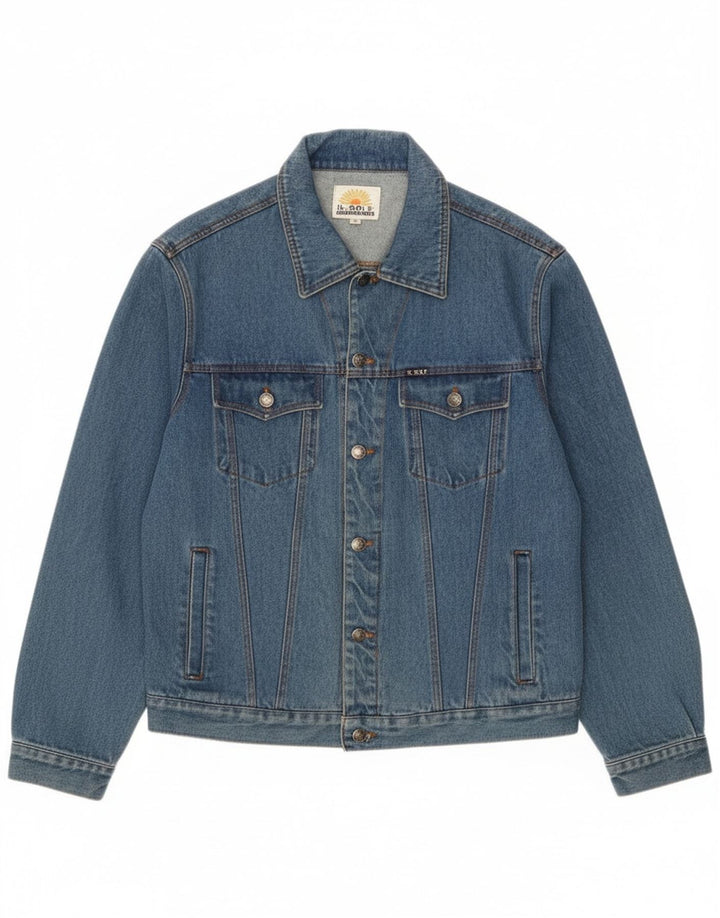 Vintage Herren Jeansjacke UK 42 XL Blue Cotton Classic