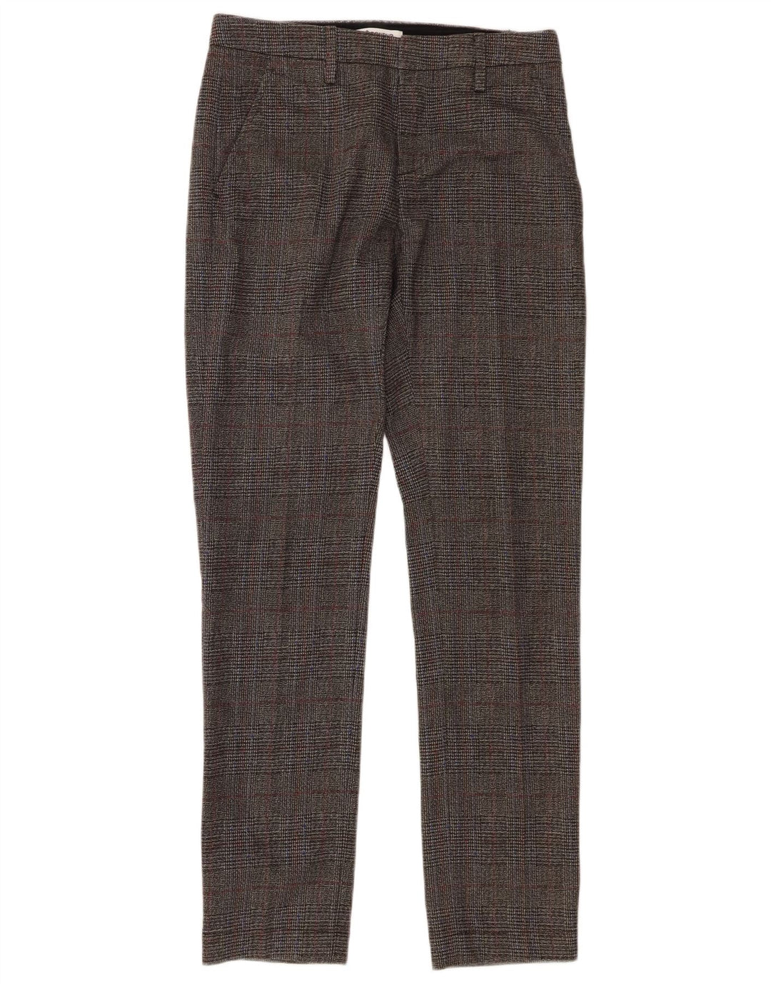 Dondup Slim Chino-Hose für Herren, W30, L30, grau karierte Baumwolle