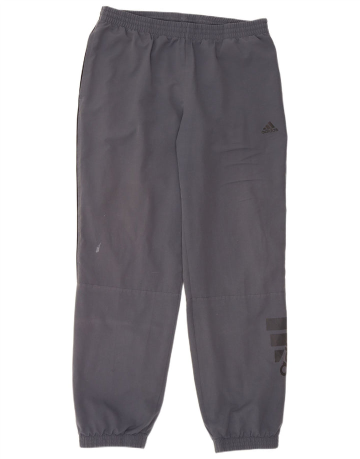 ADIDAS Herren-Trainingsanzug mit Grafik, Jogginghose, groß, grau, Polyester