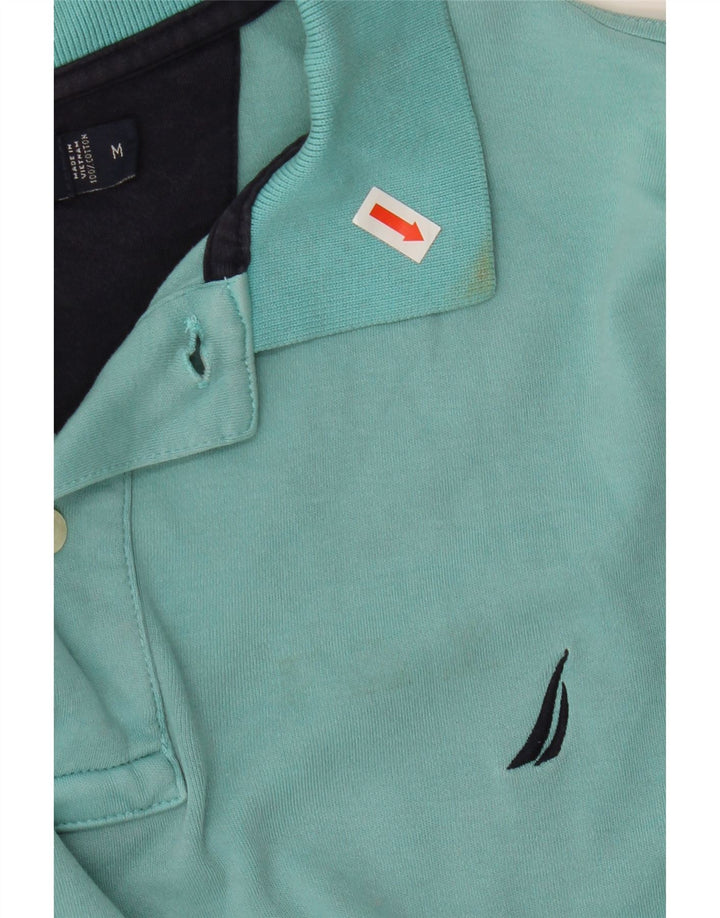 NAUTICA Herren-Poloshirt mit lockerer Passform, mittelgroße türkisfarbene Baumwolle
