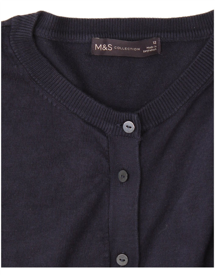 Marks & Spencer Damen-Cardigan-Pullover UK 12 mittel Marineblau