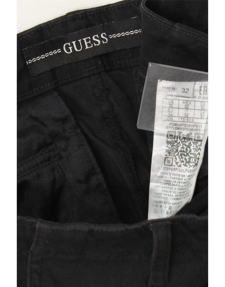 Guess Herren Cargoshorts W32 Mittelschwarze Baumwolle