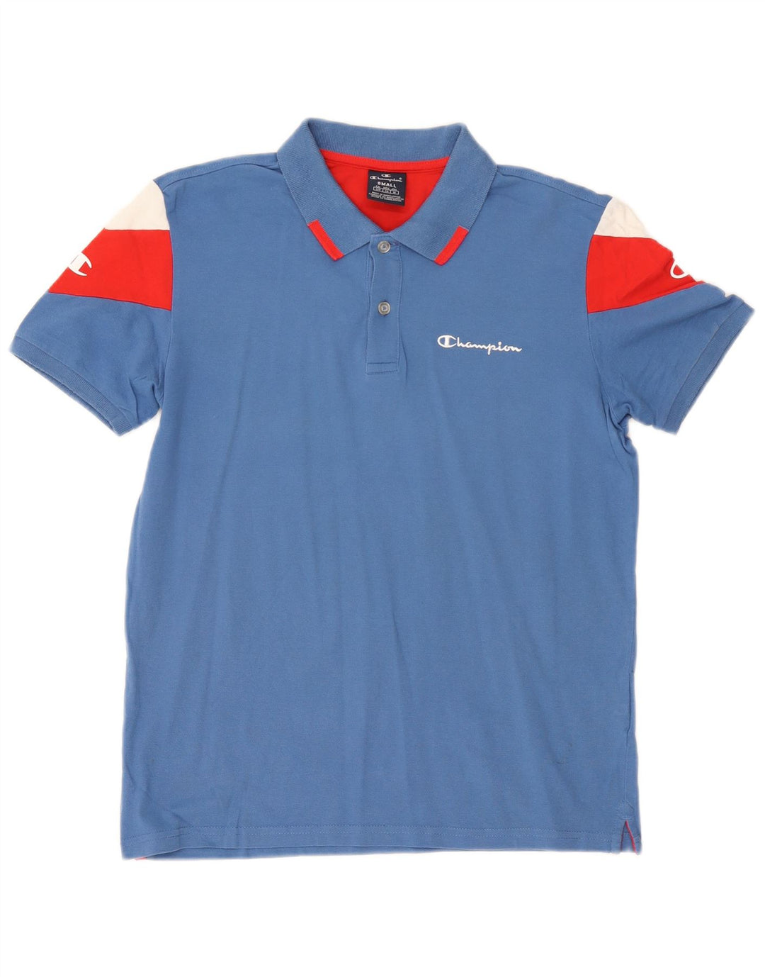CHAMPION Herren-Poloshirt mit Grafik, klein, Blau, Farbblock