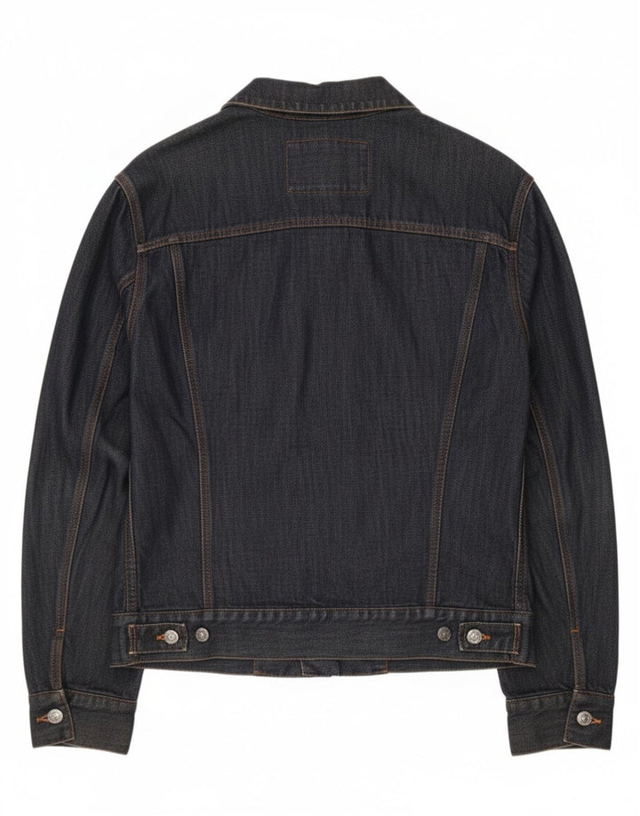 Zara Herren Jeansjacke UK 36 Small Marineblaue Baumwolle