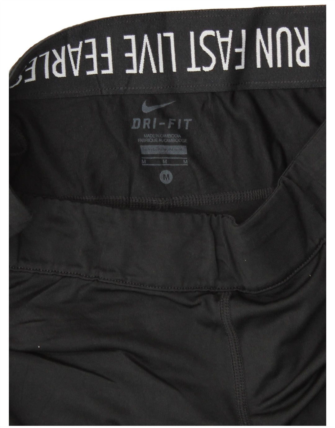 Nike Damen Dri Fit Crop Leggings UK 12 Medium Schwarz Polyester