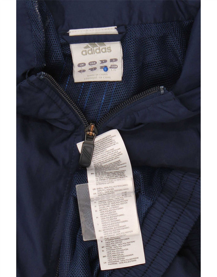 Adidas Herren-Trainingsanzug, Oberteil, Jacke, groß, Marineblau, Polyester