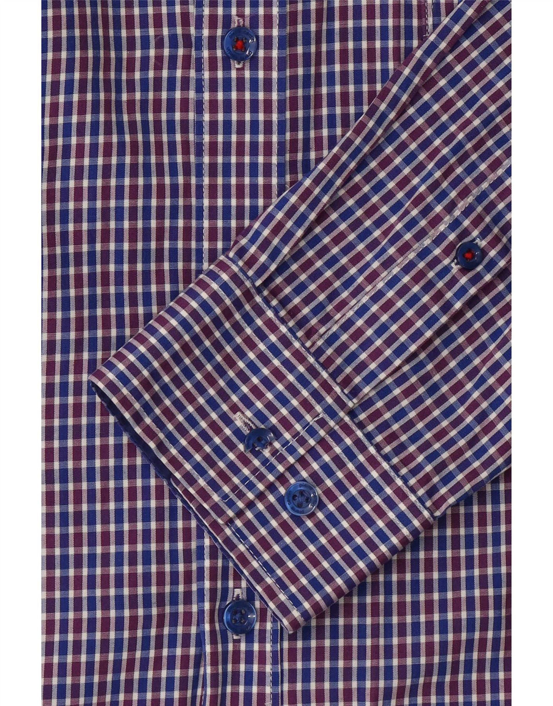 Pierre Cardin Herrenhemd, klein, blau kariert, Polyester