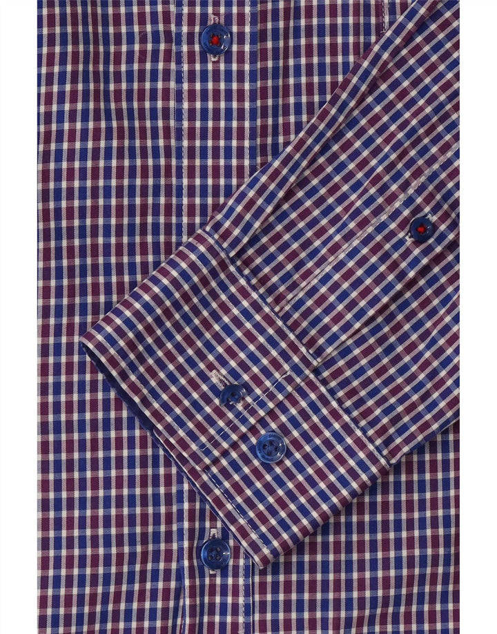 Pierre Cardin Herrenhemd, klein, blau kariert, Polyester